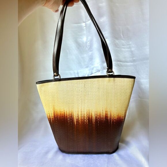 Beautiful Le Sac for Kultura Brown & Cream Women's Woven Filipino Bag - Handmade - Picture 4 of 14